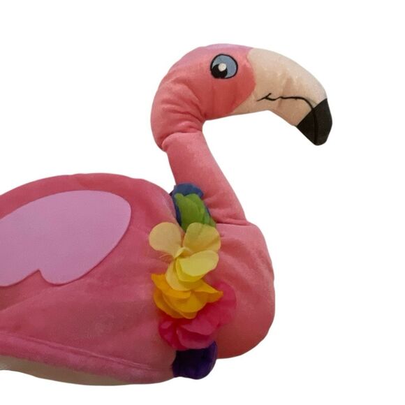 John Waters Christmas Pride LGBQ Pik Plysh Flamingo Hat - Picture 7 of 14